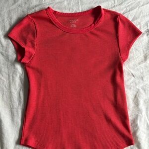 American Eagle Red Short Sleeve Tee